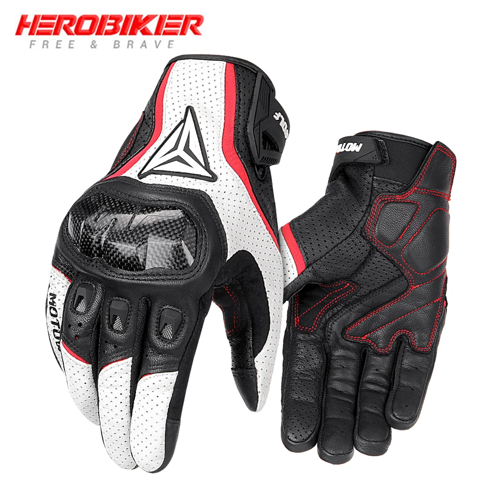 

Motorcycle Riding Glove Genuine Leather Anti Fall Breathable Glove Anti Slip And Anti-collision Off-road Motorcycle Riding Glove