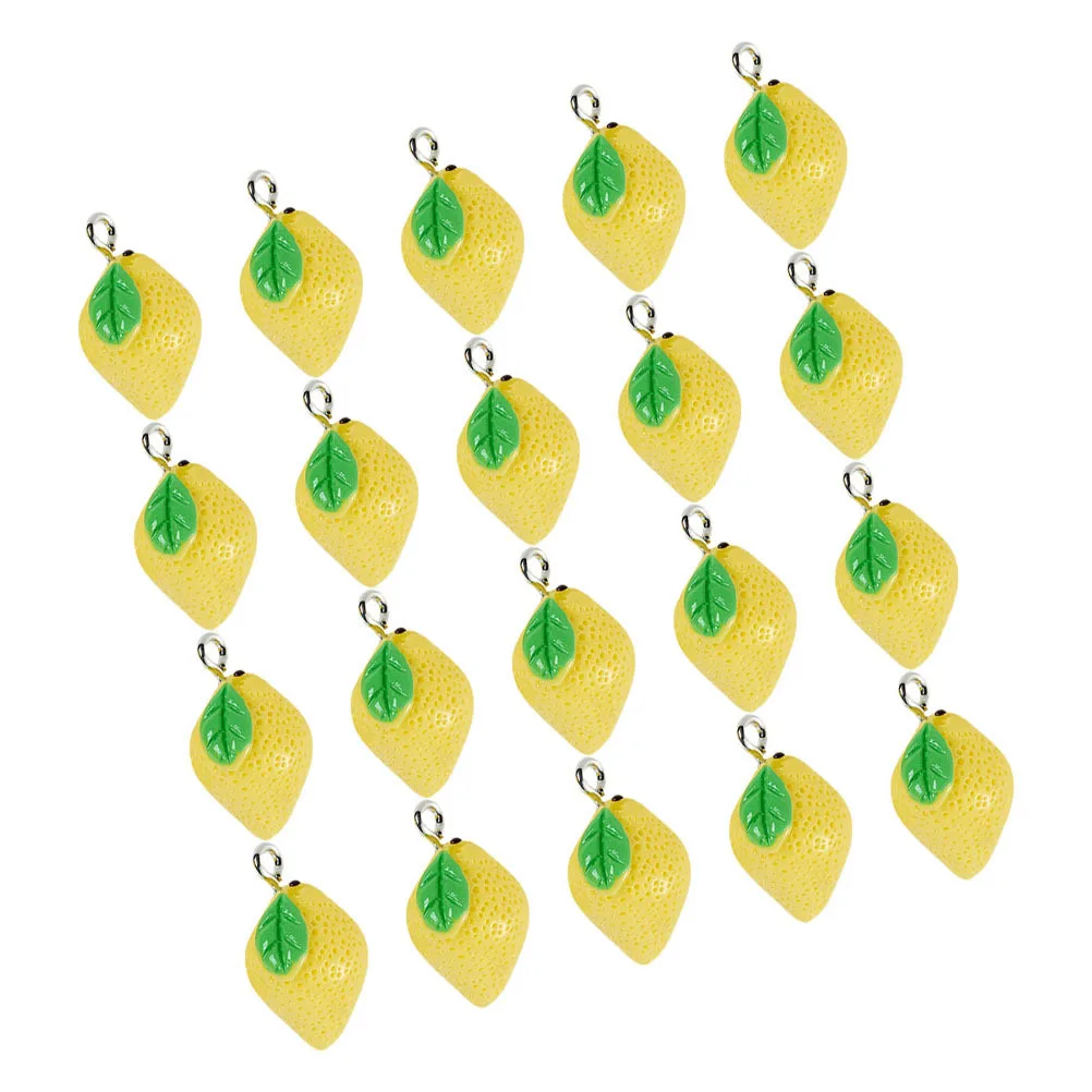 

20Pcs Lemon Charms Resin Fruit Pendants Creative Jewelry Making DIY Bracelet Necklace Earring Accessories Summer Jewelry