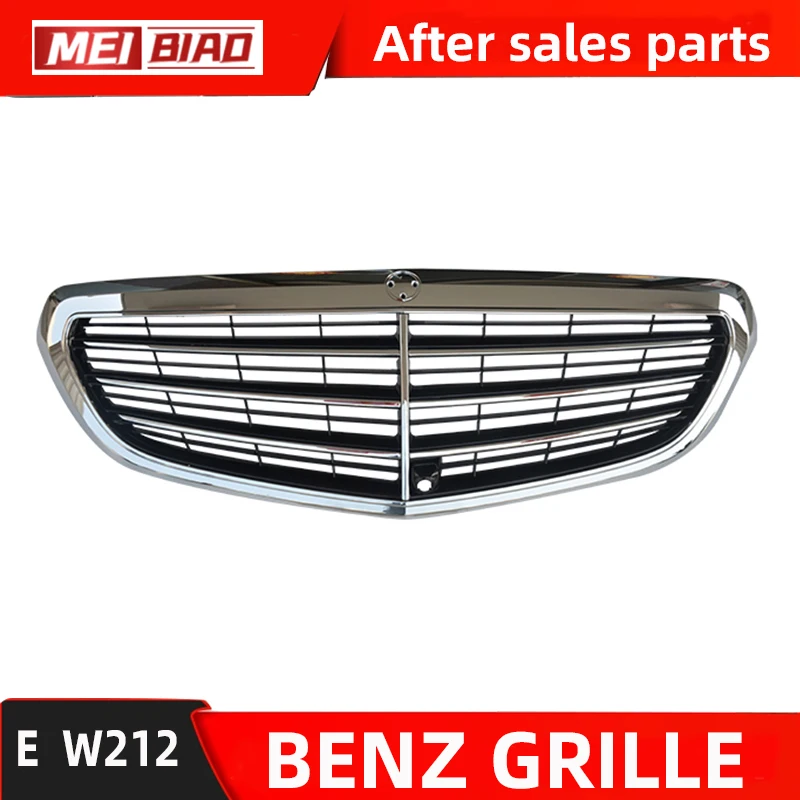 For Mercedes Benz W212 E Calss 2010-2016 Grille Silver  Middle Net Front Face OE Part 2128801583  Aftermarket Car Auto