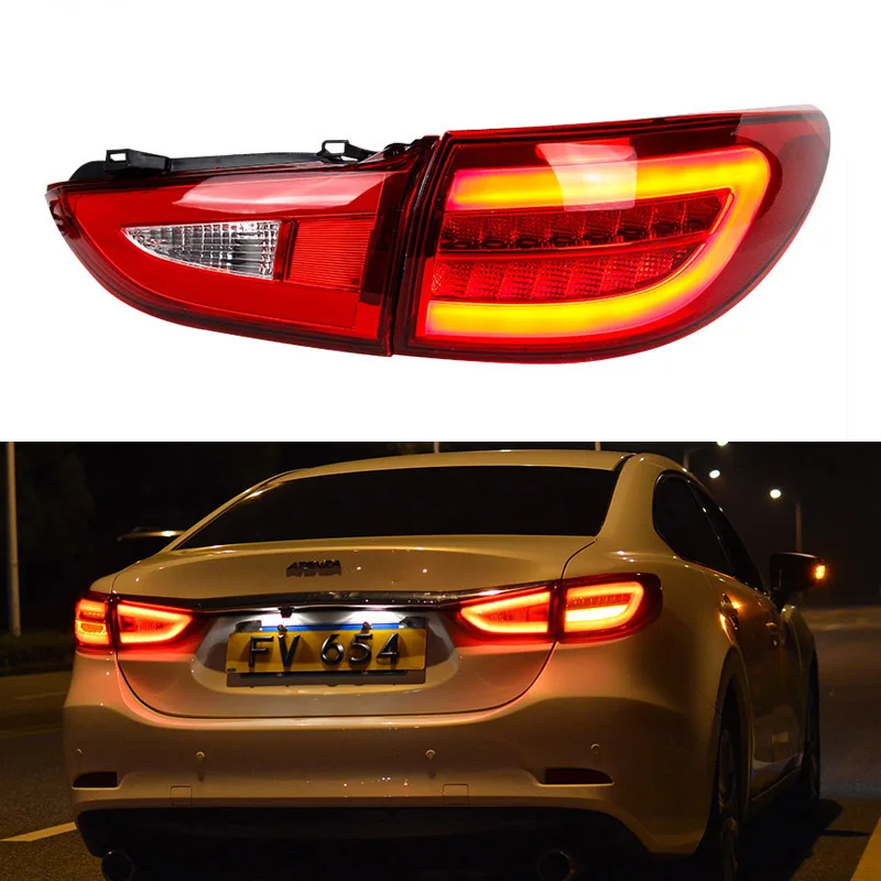 Car Accessories Tail Lamp For Mazda 6 Atenza 13-18 Brake Reverse Parking Running Light Turn Signal Red/Black Taillight Assembly