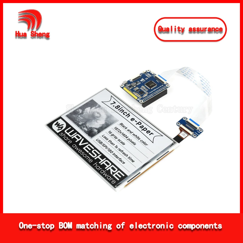Raspberry Pi 7.8-Inch E-Ink Display with 1872×1404 Resolution in Black and White