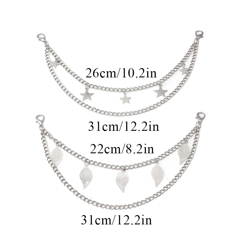 Multi-layer Metal Bag Chain Decoration Accessories For Handbags  Handle Chain Pendant With Lobster Buckle Heart Stars Bag Chains