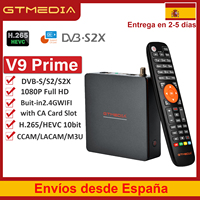 GTMEDIA V9 Prime DVB-S/S2/S2X Satellite Receiver HEVC Support CA Card 1080P Full Hd Built-In 2.4g Wifi, Powervu Shipped from ES