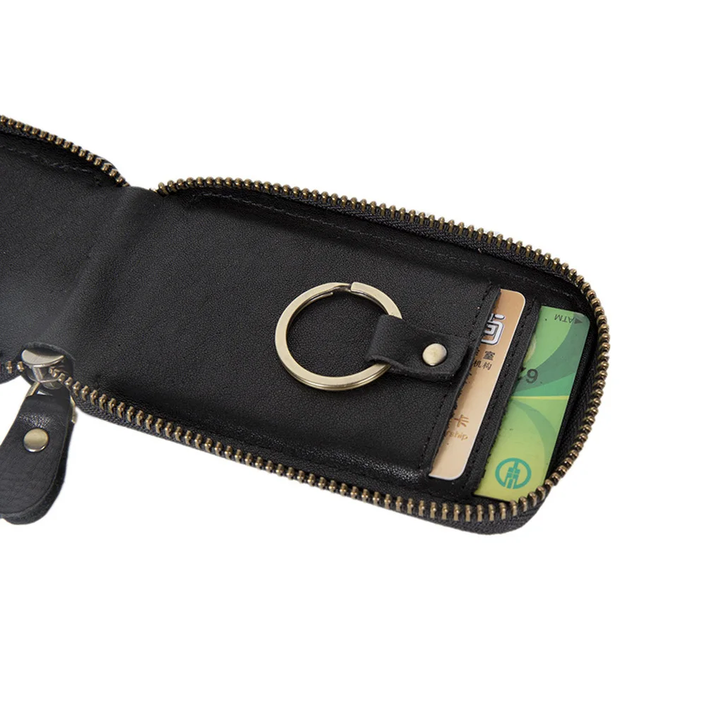 Vintage Leder Schlüsselhalter Echtes Leder Autoschlüsselhalter Leder Schlüsselmappe Herren Haushälterin Damen – Detail 6