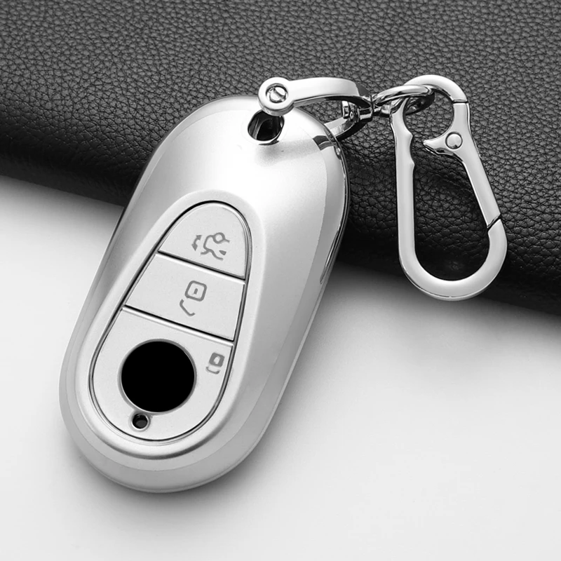 Soft TPU Car Key Case Cover For Mercedes Benz C E S Class GLC W206 W223 W214 E300 C260 C300 S450 S500 S400 keyless Accessories