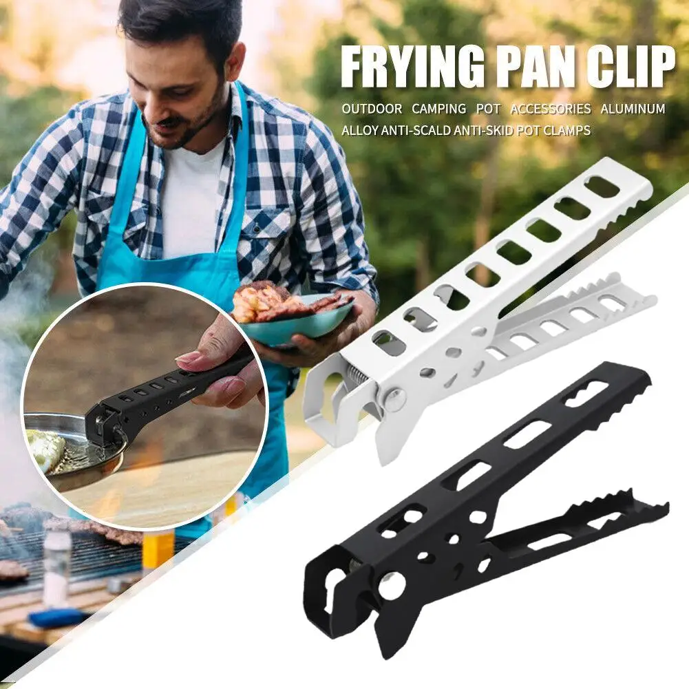 Camping Pot Pan Gripper Handle Pot Clips Bowl Gripper Anti-hot Picnic Pot Holder Clips Tableware Pan Cookware Tools Pot Kit F9I5