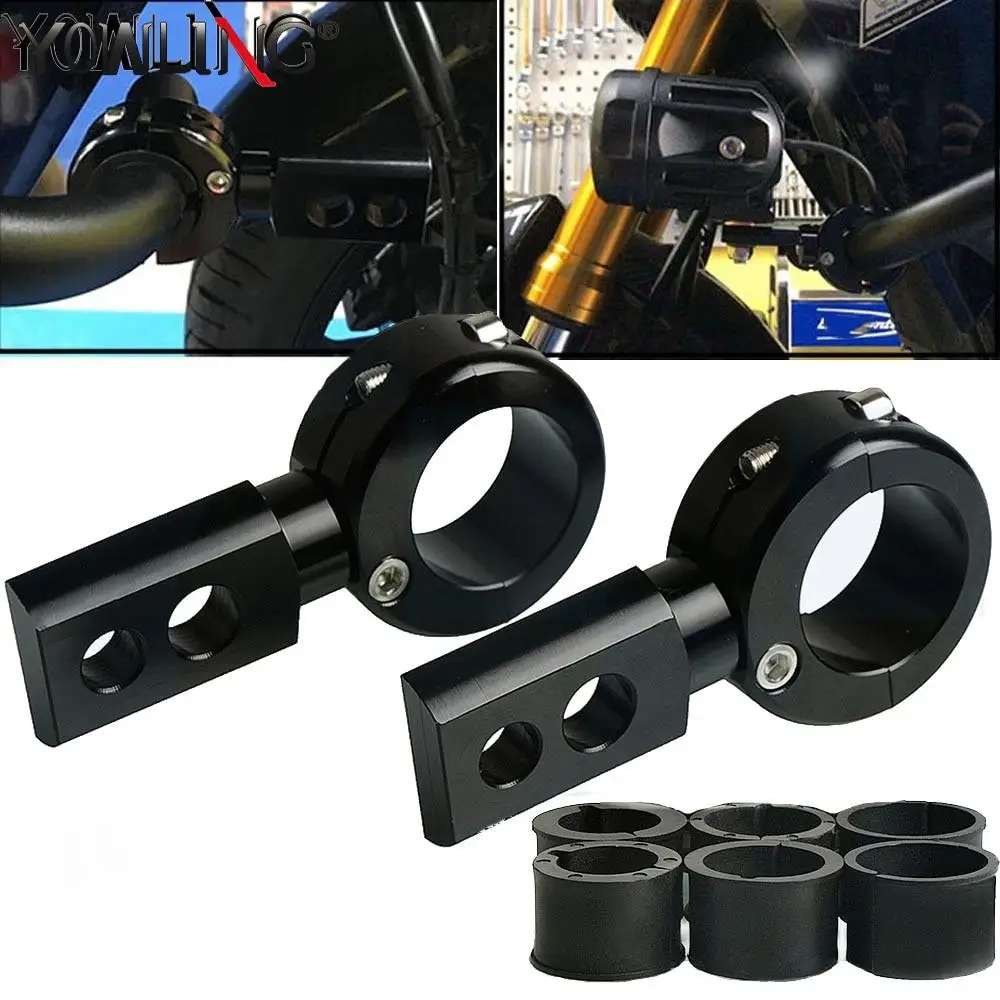 

22 25 28mm Motorcycle Fork Bar Bracket Extension Lever Clamp LED Light Mount For Bumper Universal Headlight Spotlight Brackets