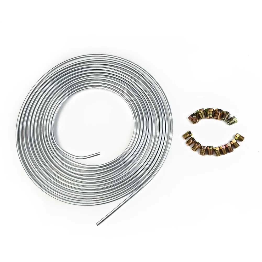 25 Ft Brake Line Kit Steel Tube Roll Coil 3/16\