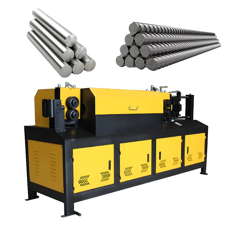 Automatic Rebar Straightening and Cutting Machine Fully Automatic Scrap Steel Bar Straightener Waste Iron Cutter High Speed