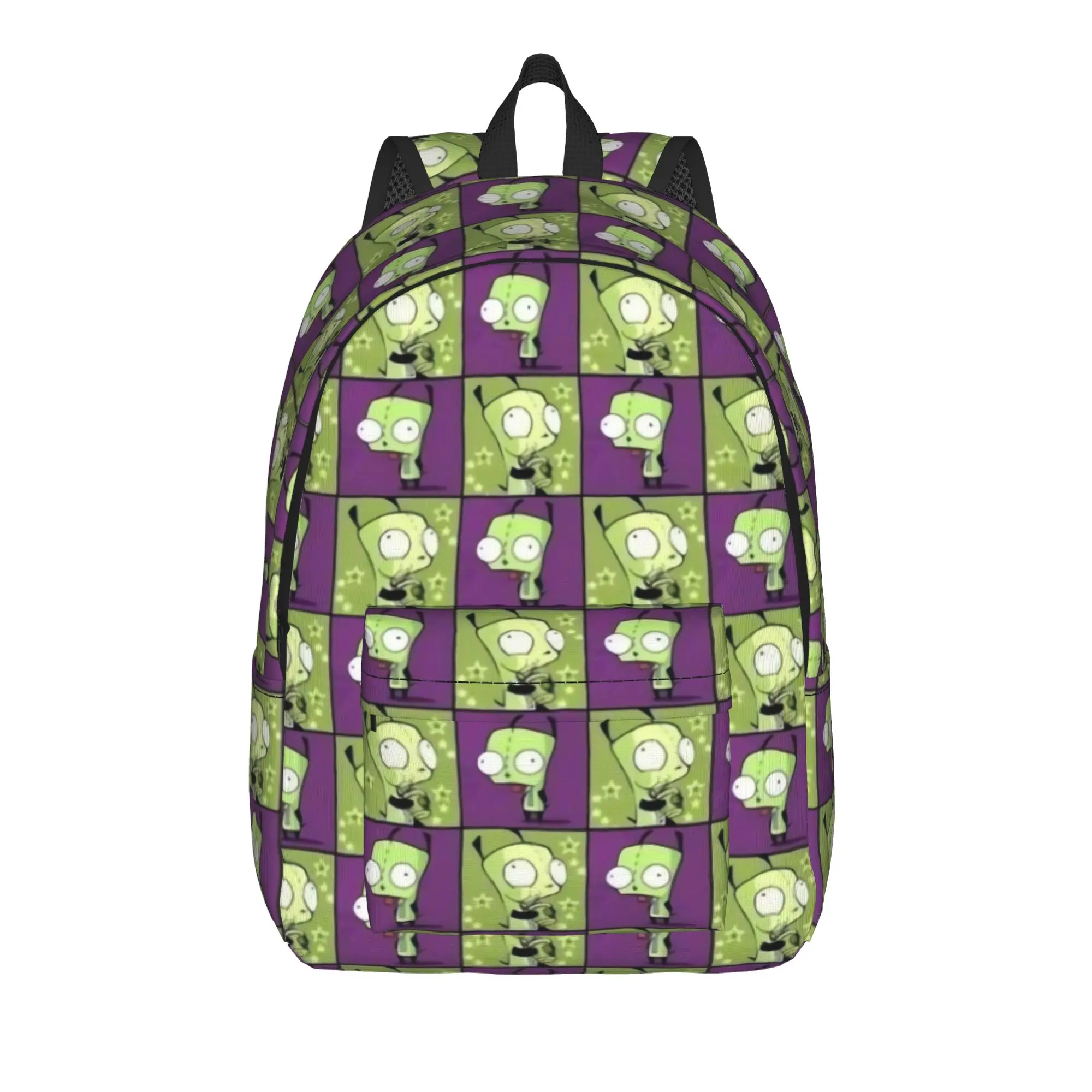 Invader Zim Gir Dib Robot Backpack American Animated University Backpacks Men Style School Bags Colorful Lightweight Rucksack
