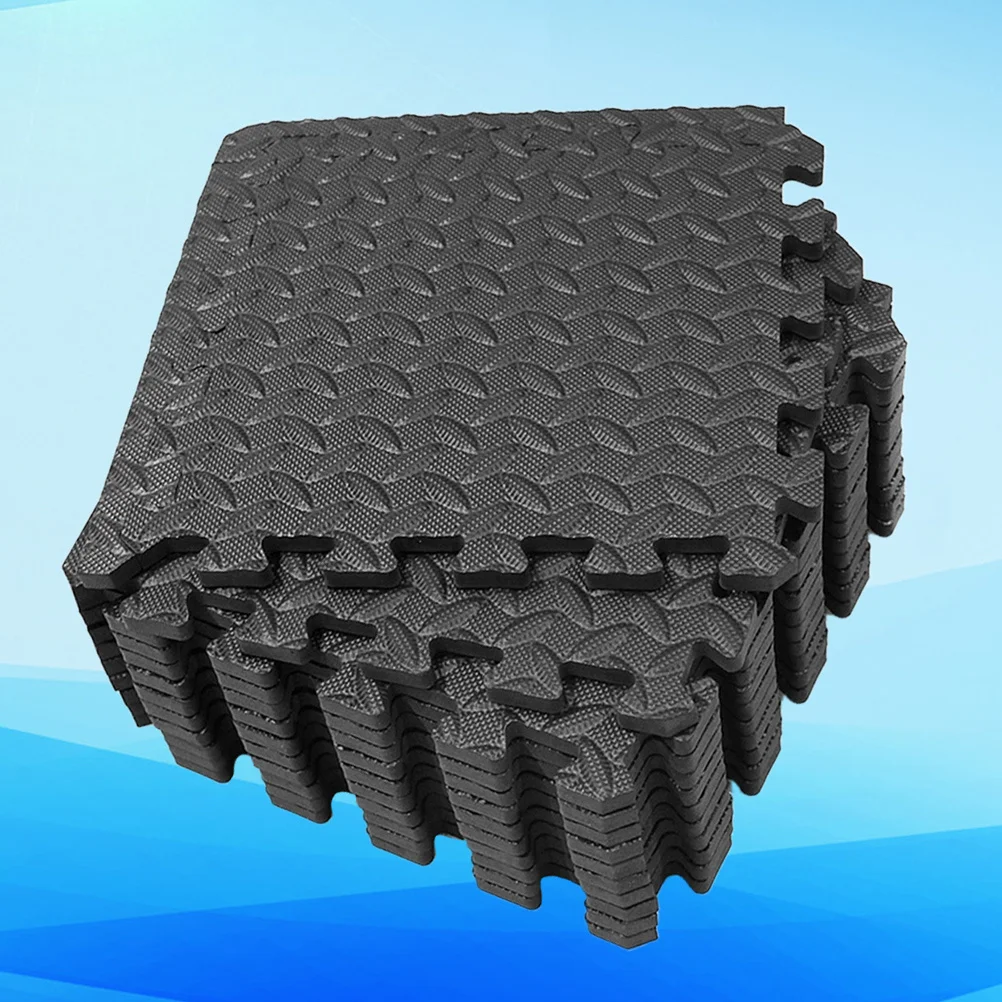 12 قطعة إيفا رغوة ورقة الحبوب الحصير عدم الانزلاق المرقعة الربط حصيرة امتصاص منصات لصالة الألعاب الرياضية تجريب حصيرة