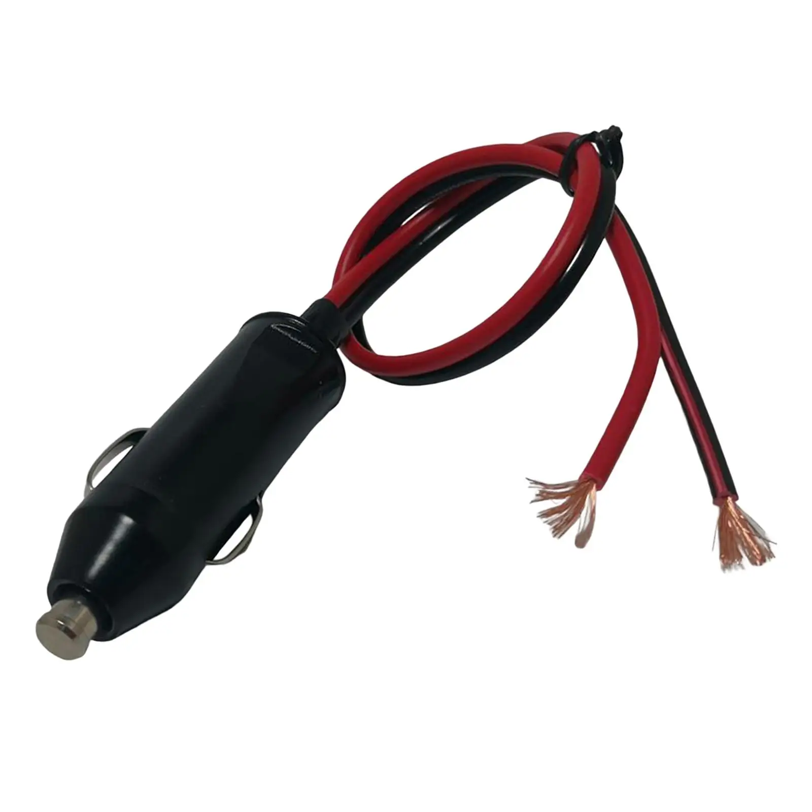 12V 24 Cigarette Lighter Male Plug with Leads Spare Parts with 10cm Extension Cable Heavy Duty power Cord for Trucks Cars