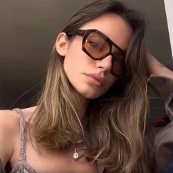 Square Vintage Sunglasses Women Fashion Ocean Color Retro Sun Glasses Female Luxury Brand Designer Mirror Driving Oculos De Sol