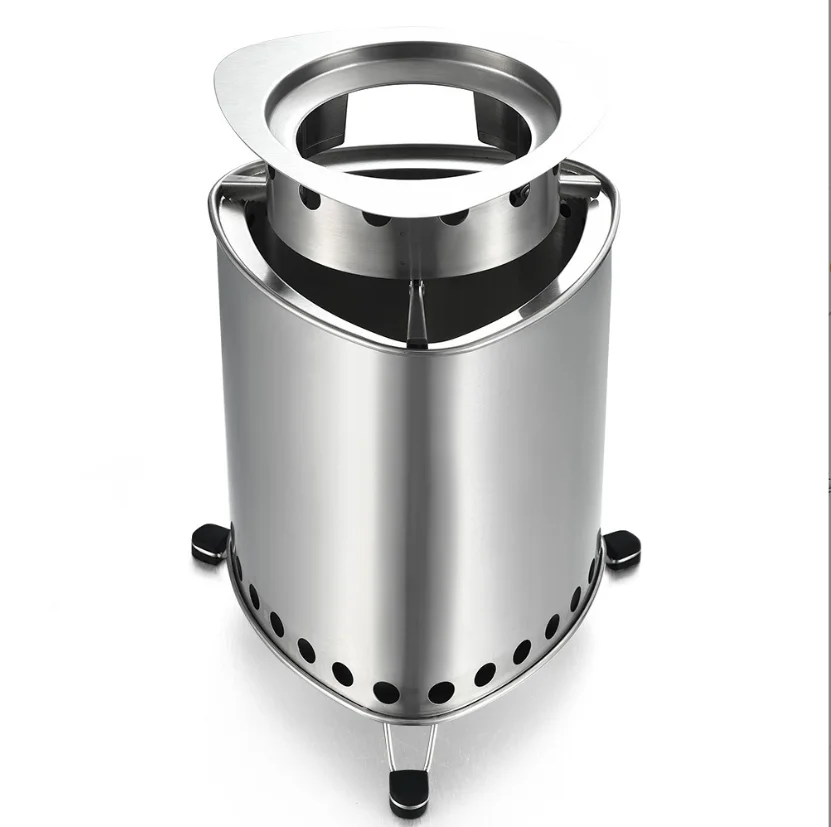 Modern Portable Stainless Steel Firewood Stove Outdoor Camping Courtyard Heating Fire Pit Smokeless Bonfire Grill BBQ Grills