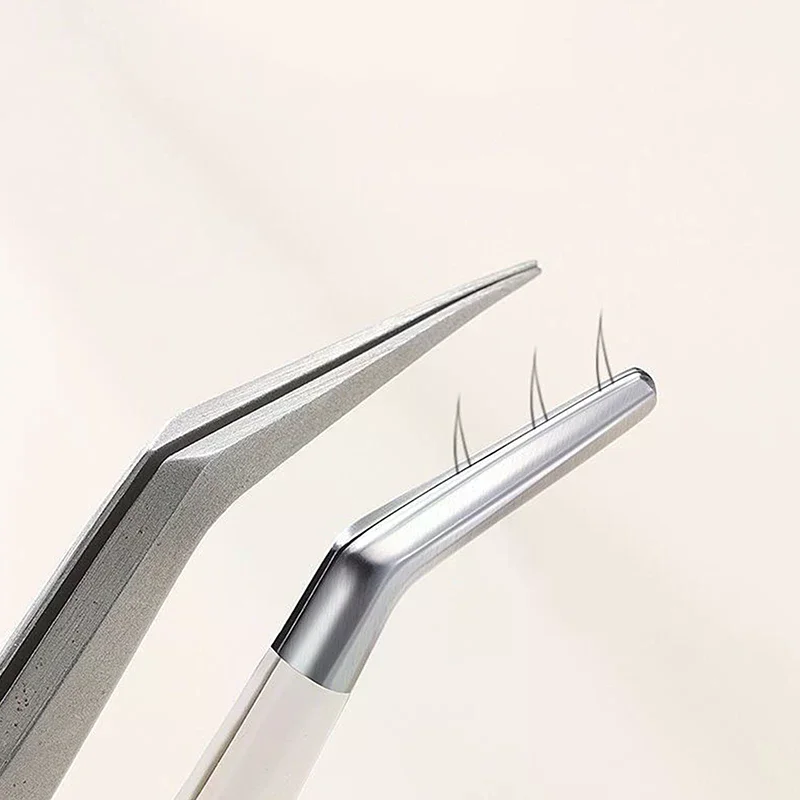 /YOV/Tweezers Extension Clip Stainless Steel Anti-Static Superhard High Precision Tweezers With Fiber Tips Makeup Tools Eyelash