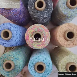 250g Colorful Woolen Yarn Sparkling Beads And Crocheted Wool Sweater Wiring Craft Supplies Knitting Thread  Materials For Sewing