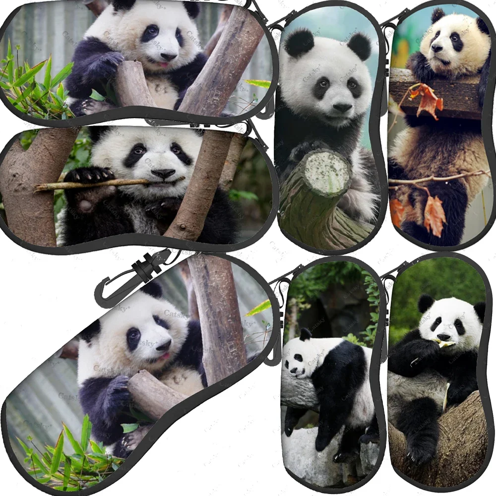 

giant panda animal Glasses case zipper sunglasses bag travel printed soft shell storage glasses case for men women Glasses case