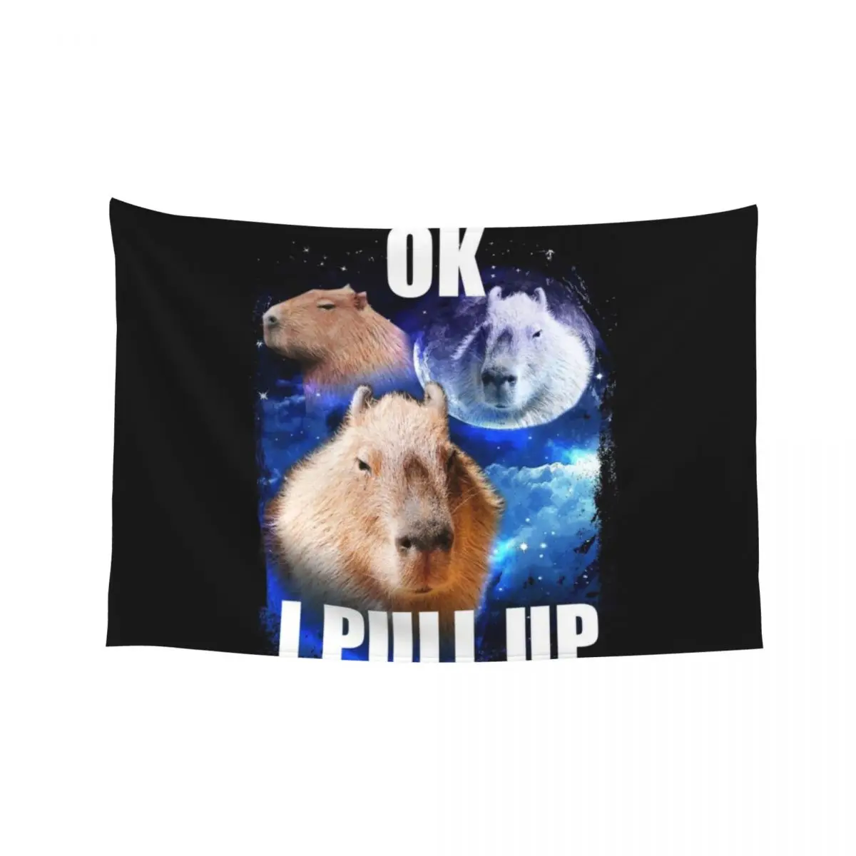

Ok I Pull Up Capybara meme Tapestry Wallpaper Things To Decorate The Room Decoration Aesthetic Aesthetic Decoration Tapestry