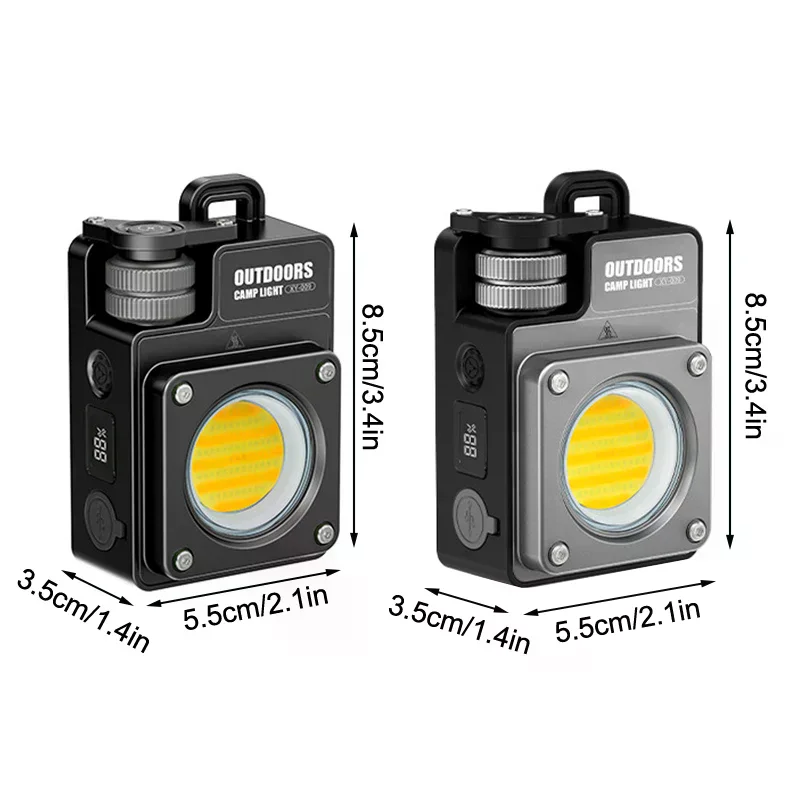 2025 Ultra-Bright COB Mini Magnetic Keychain Flashlights, 120-3500lm Adjustable Brightness, Magnetic & Waterproof