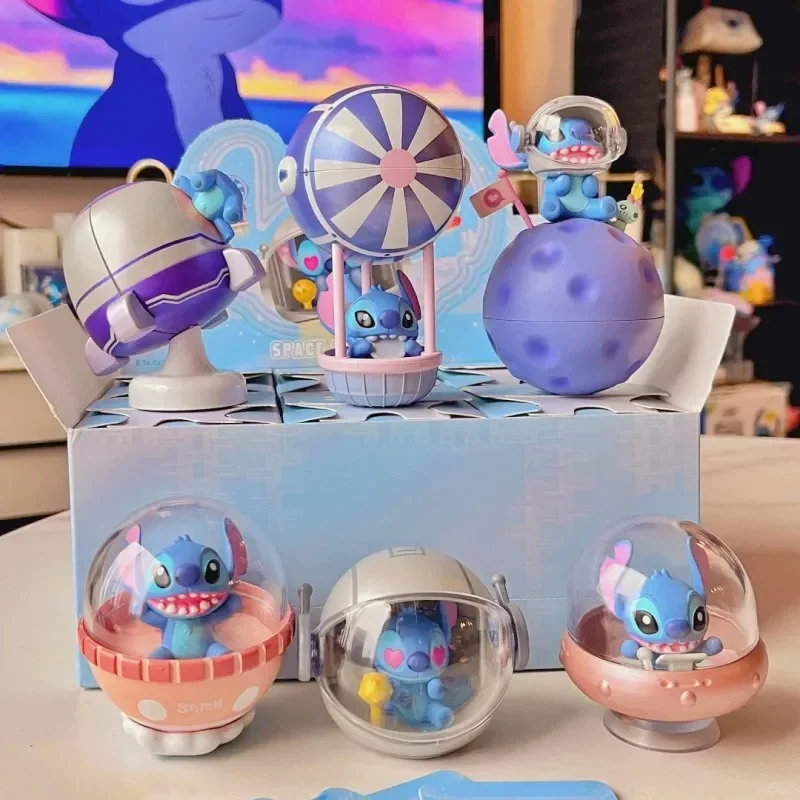 Disney Stitch Space Adventure Series  Figurine Ornamnet Trendy Handmade Collectible Desktop Model Kawaii Cute Toys