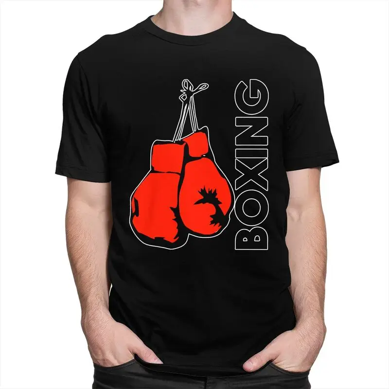 Custom Mens Boxing Gloves Boxer Gift T Shirt Short Sleeves Cotton Tshirts T-shirt Leisure Tees Slim Fit Clothing