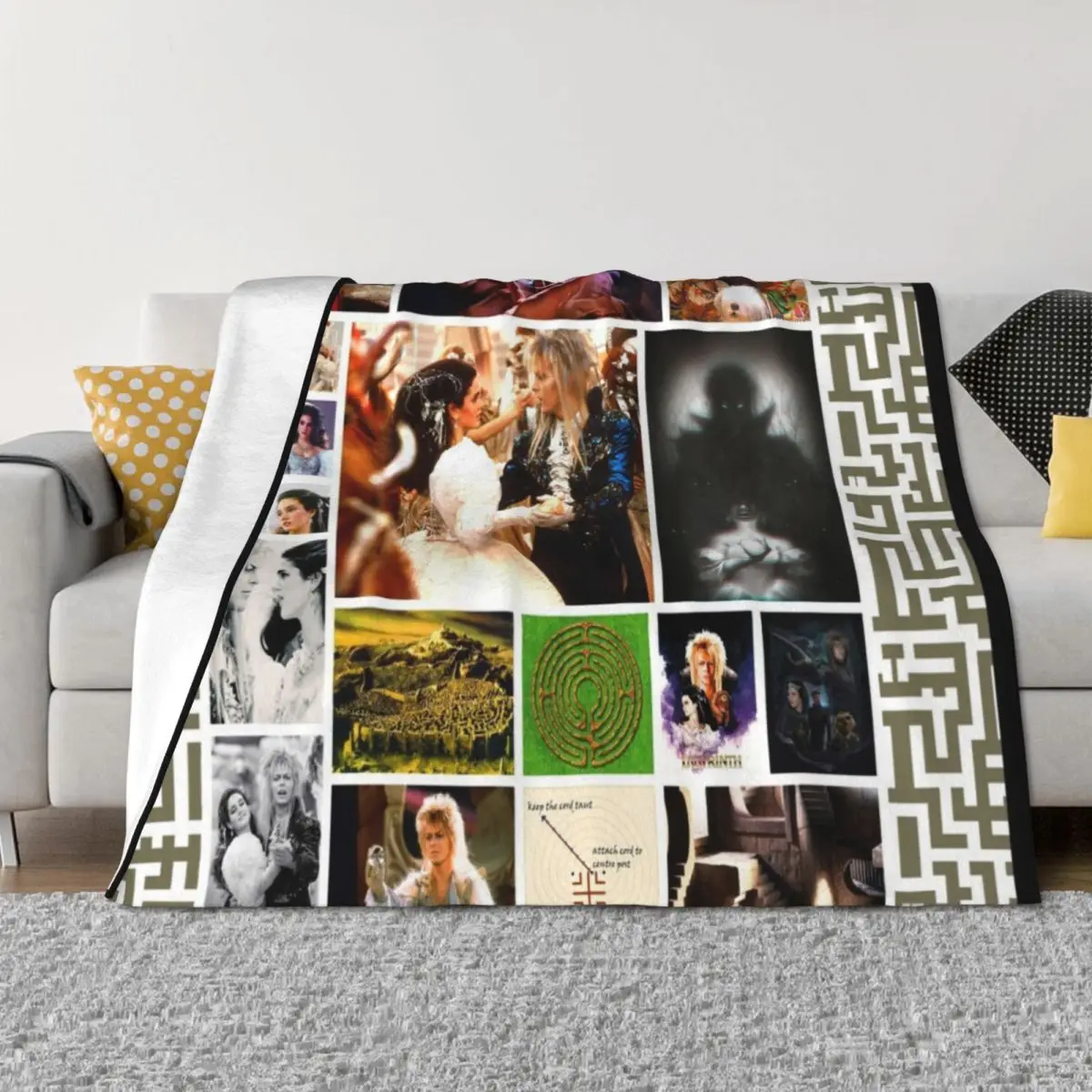 Labyrinth Throw Blanket christmas decoration Warm Blankets Sofas Of Decoration Moving Blankets