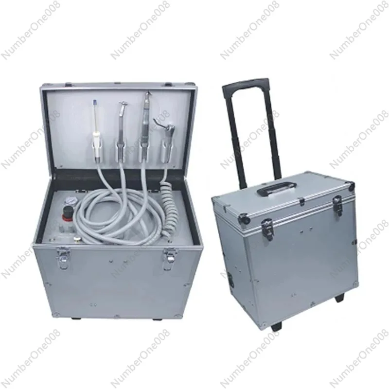 New Model High Quality Portable Dental Unit with Three Way Syringe Oilless Air Compressor