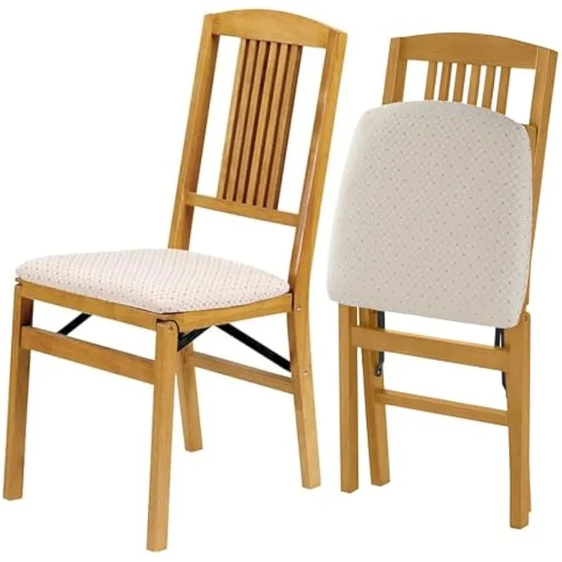 Stakmore Simple Mission Folding Chair Finish, Set of 2, Oak