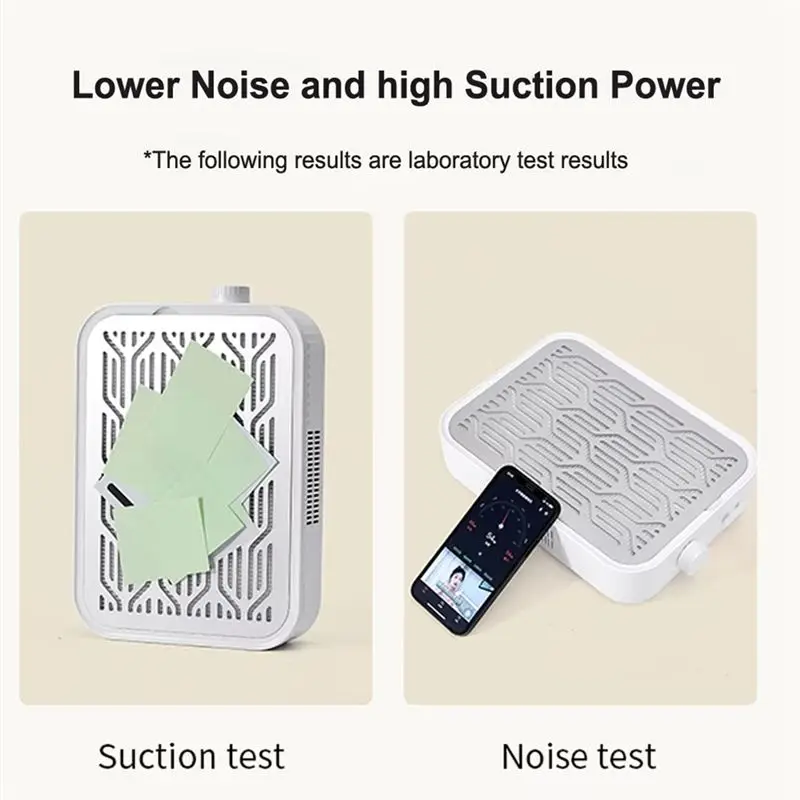 ABKR-Nail Vacuum Cleaner Nail Vacuum Cleaner For Manicure With Removable Filters Speed Adjustable 48W Nail Dust Collector Low