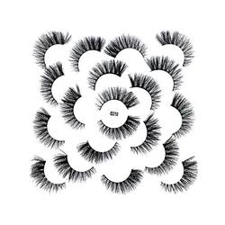 Handmade False Eyelashes Nude Makeup Natural Thick High Quality 10 Pairs Eyelashes Wholesale More Models