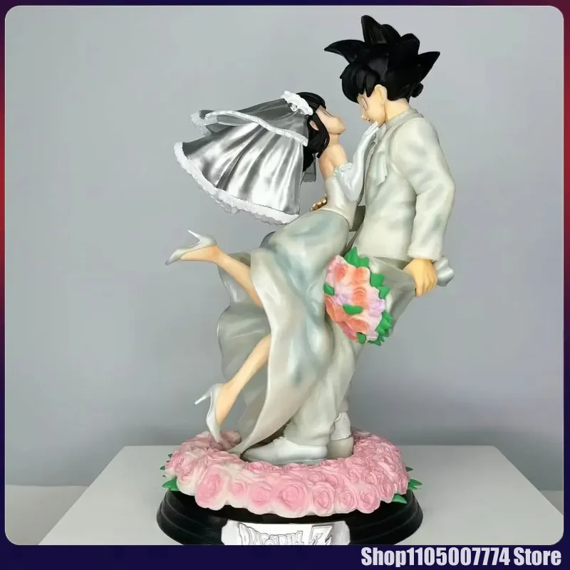 

31cm Dragon Ball Goku Wedding Statue Anime Figure Model Collectible Desktop Decoration Ornament Gift