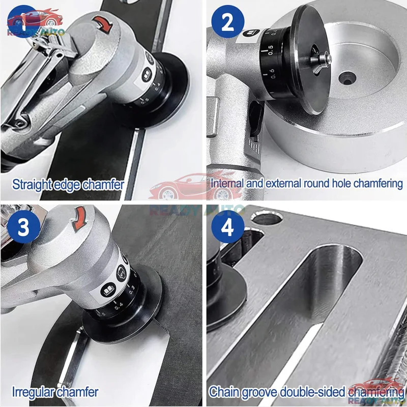 

Pneumatic Chamfering Tool, 45 Degree Metal Deburring Trimming Chamfering Machine,Chamfering Machine Arc Edge Beveler Kit
