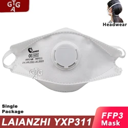 LAIANZHI FFP3 CE Maschera per il viso Maschere protettive con valvola dell'aria Maschere pm2.5 Maschera per l'igiene nociva Filtro Copricapo Maschera per la bocca ffp3mask