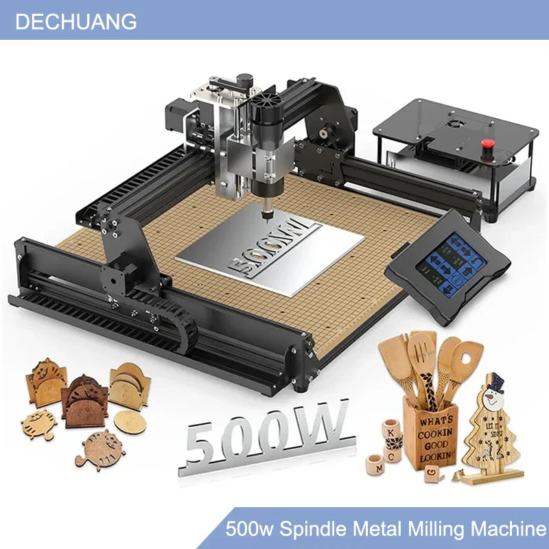 500W Spindle CNC Wood Router Machine CNC 4540 3 Axis Metal Milling Machine 40w Laser Engraver for Wood Acrylic MDF PCB Plastic