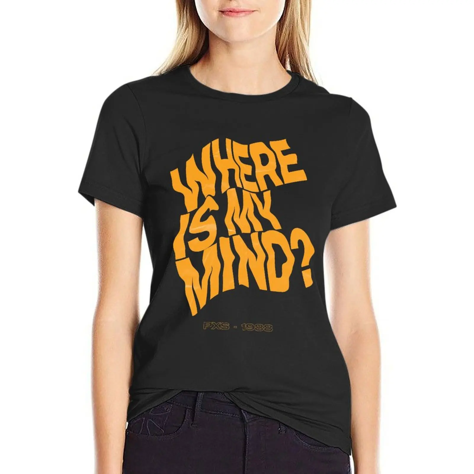 Where is my mind? T-Shirt vintage Blouse animal print shirt for girls funnys workout shirts for Women