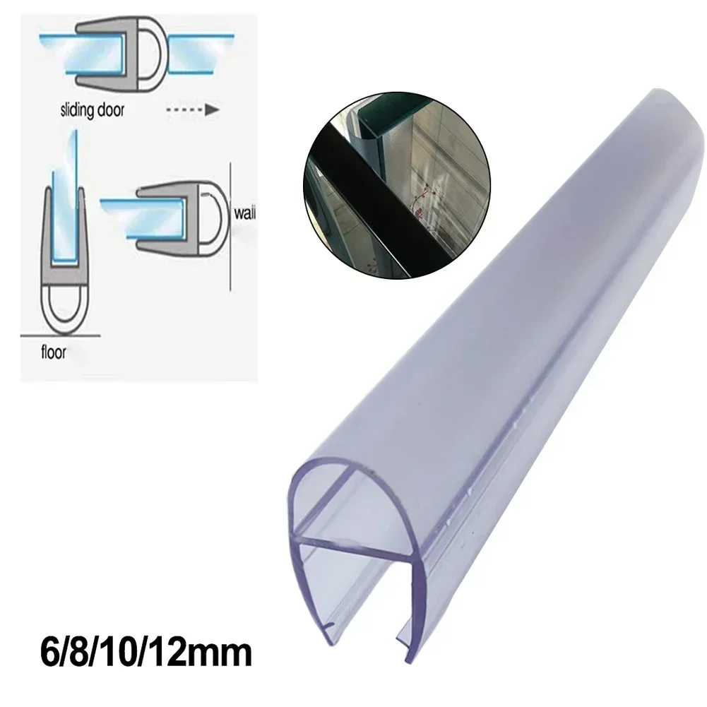 Bath Shower Screen Door Seal Strip Water Baffle 6-12mm Seal Gap Window Door Weatherstrip Glass Door Weatherstrip Hardware