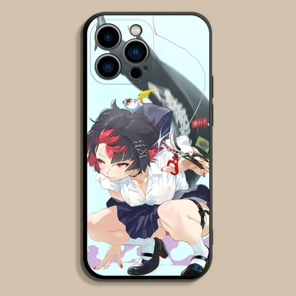 Zenless Z-Zone Zero Phone Case For iPhone 17,16,15,14,13,12,Pro,Max,Plus,E,SE4,Air,Mini Black Soft Cover