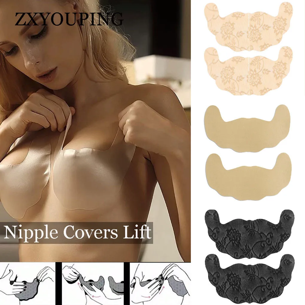 

5 Pair Lace Nipple Cover Adhesive Breast Lift Up Tape Push Up Invisible Bra Intimates Accessories-Nipple Lift Disposable