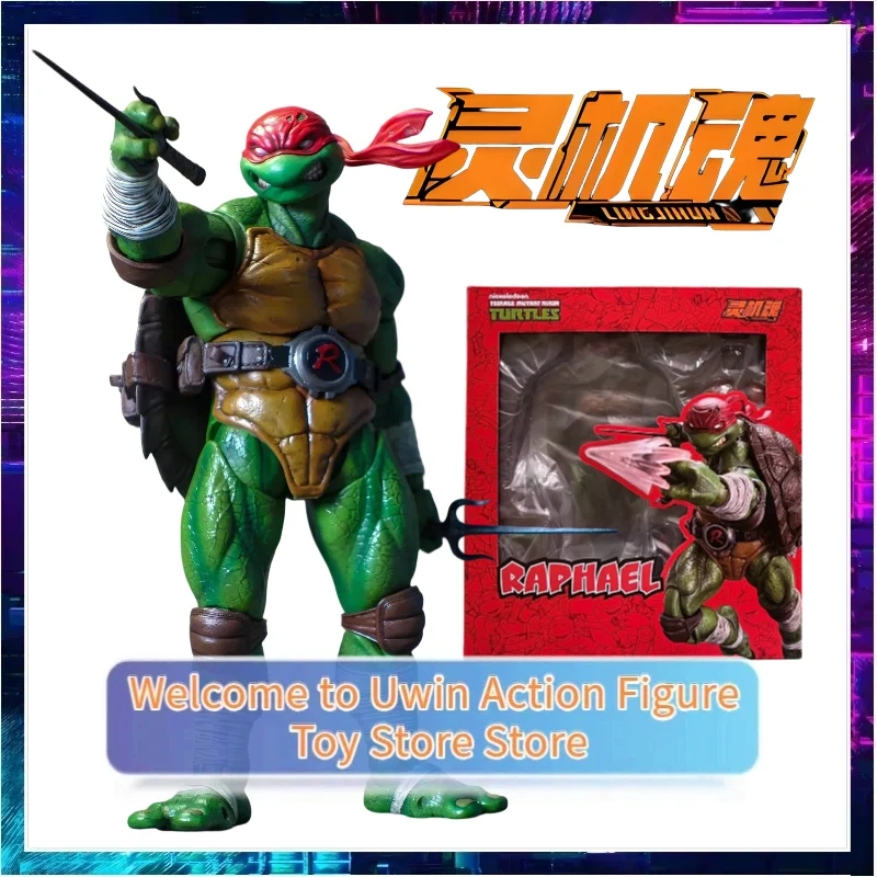 

[NEW in Stock] Genuine LING JIHUN 1/12 Scale Ninja Turtles Rafael Movable Doll Model Toy Collection Gift