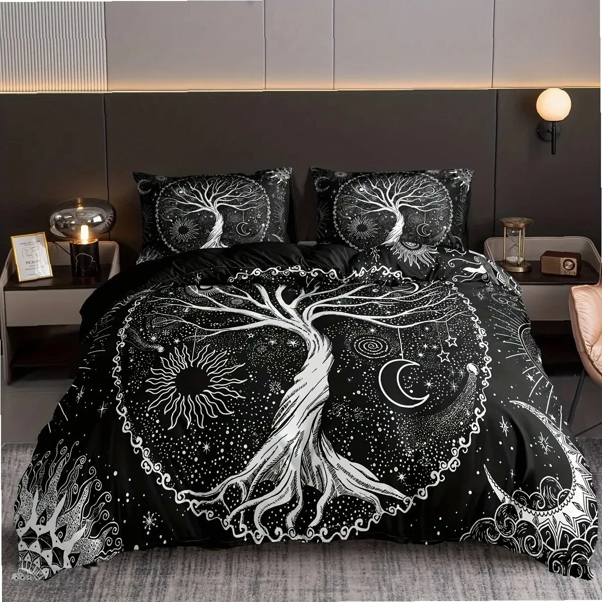 Tree of Life Duvet Cover Set Soft and Comfortable with Zipper Closure Perfect for Bedroom Guest Room and Dorm Decor