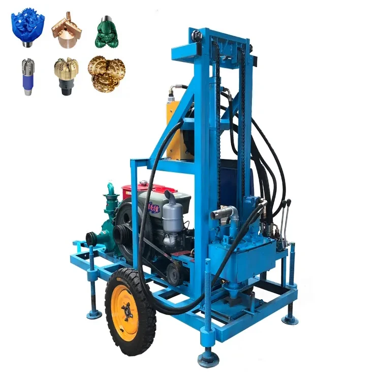 Factory wholesale high efficiency 150m 200m water well drilling rig borehole drilling machine drilling rig for water well