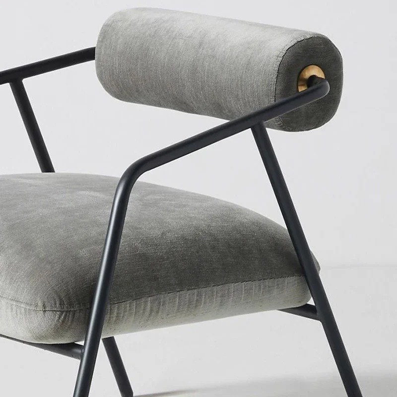 Novo designer italiano cadeira escritório lazer veludo metal lounge poltrona sala de estar nordic sofá chaises móveis para casa