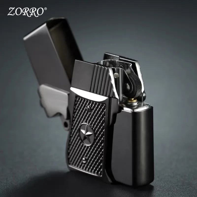 Zoro Z91301 Luxury Edition. Black Nickel+black Ice Armor Weighted Pure Copper Windproof Kerosene Lighter Available for Wholesale