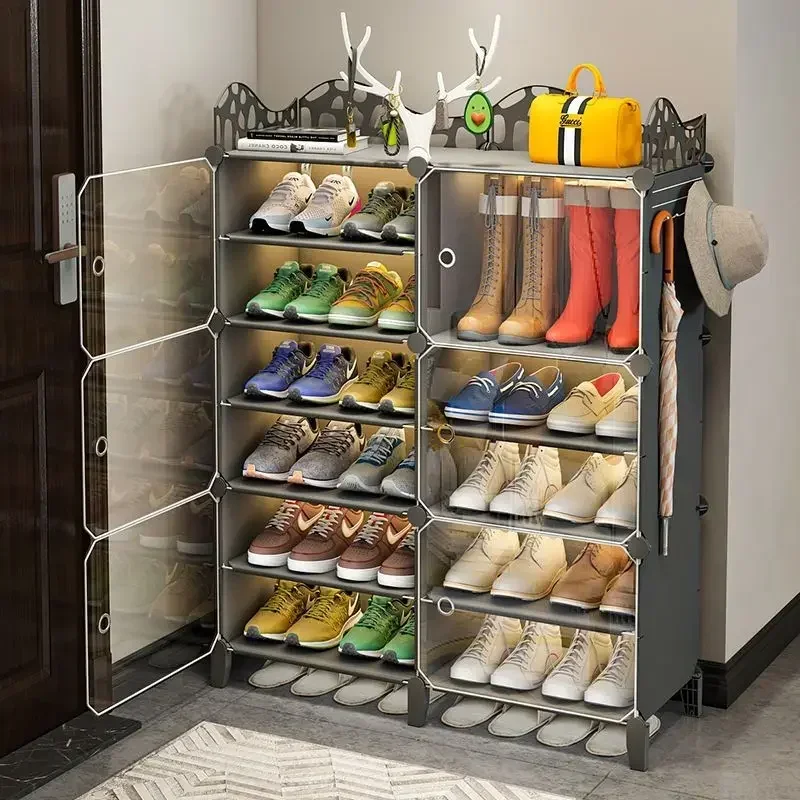 

Shoerack Cabinet Shoe Rack Storage Organizer Shelf Shoes Entrance Hallway Furniture Cupboards Splicing Dustproof Transparent