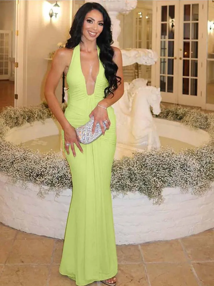 Deep V Neck Draped … - image