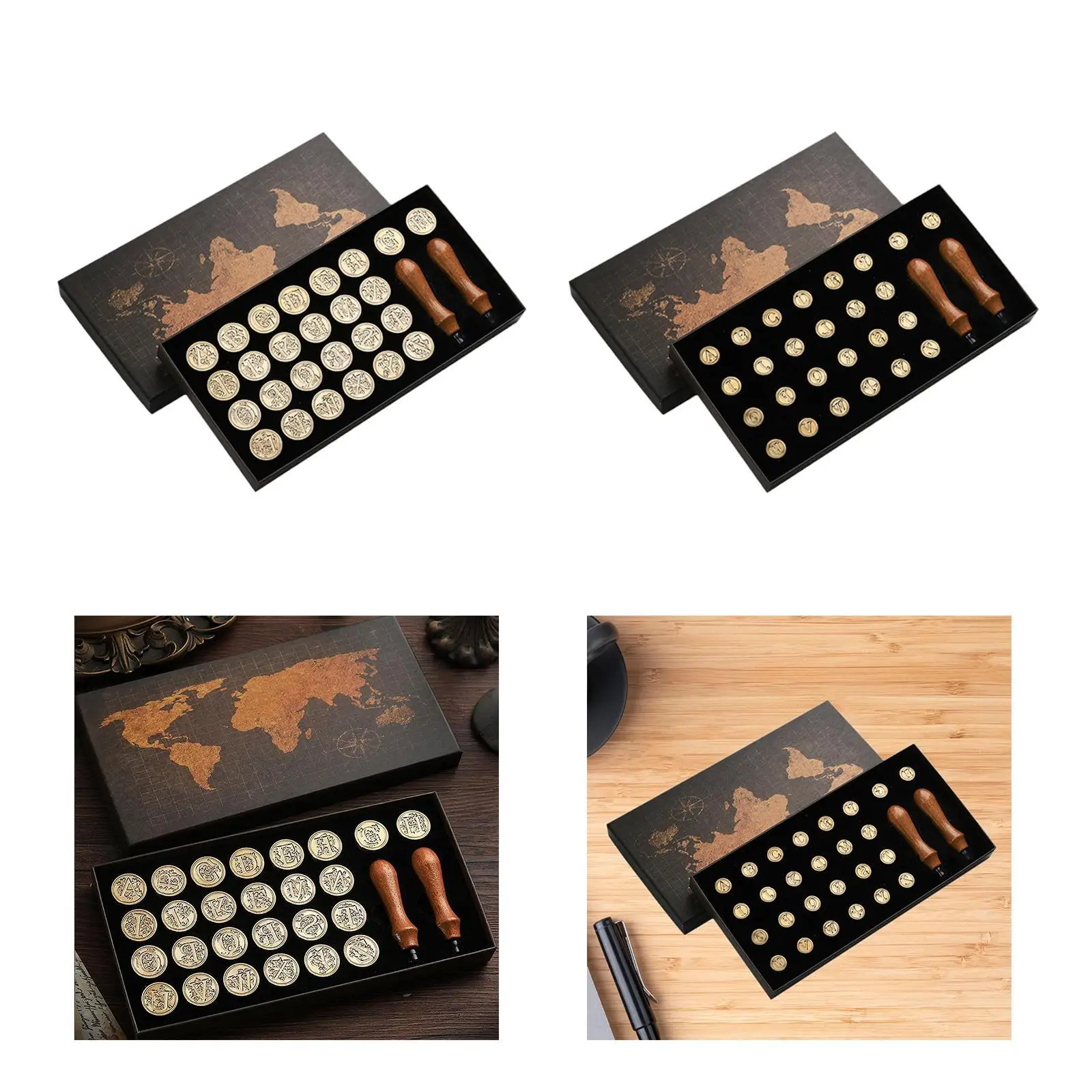 Luxurious Monogram Wax Seal Stamp Set for Celebratory Events