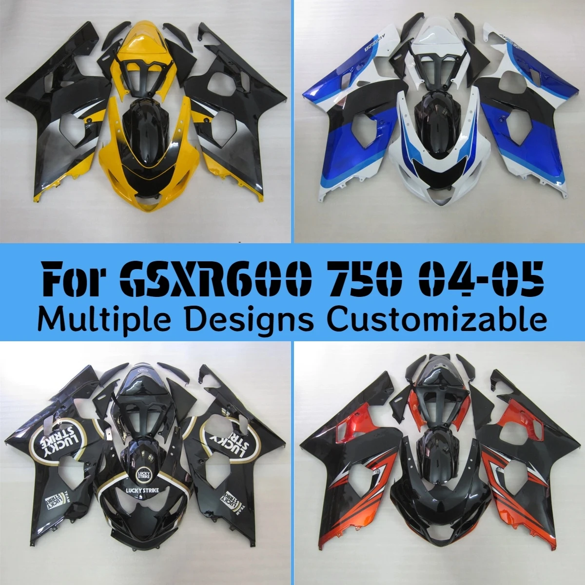 For GSXR600 GSXR750 2004 2005 ZXMT Parts Fairings GSXR 600 750 04 05 100% Fit Full Motorcycle Fairing Kit