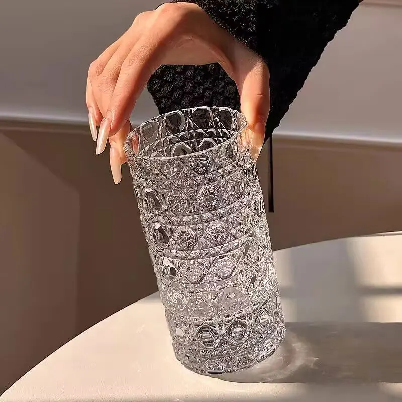 310ml Premium Whiskey Glass Transparent Foreign Wine Glass Thick Bottomed Glass Cup Bar Cocktail Glass Classical Cup Wine Glass