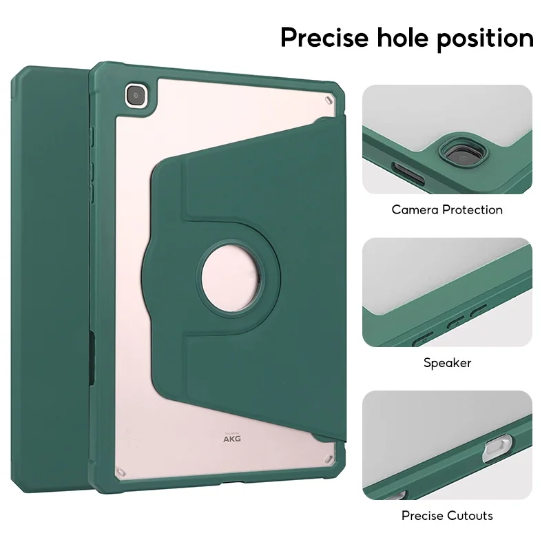 TBTIC For Samsung Galaxy Tab S6 Lite 10.4 2020 Tablet Case 360° Degree Protective Transparen Cover Case SM-P610 P615 P613