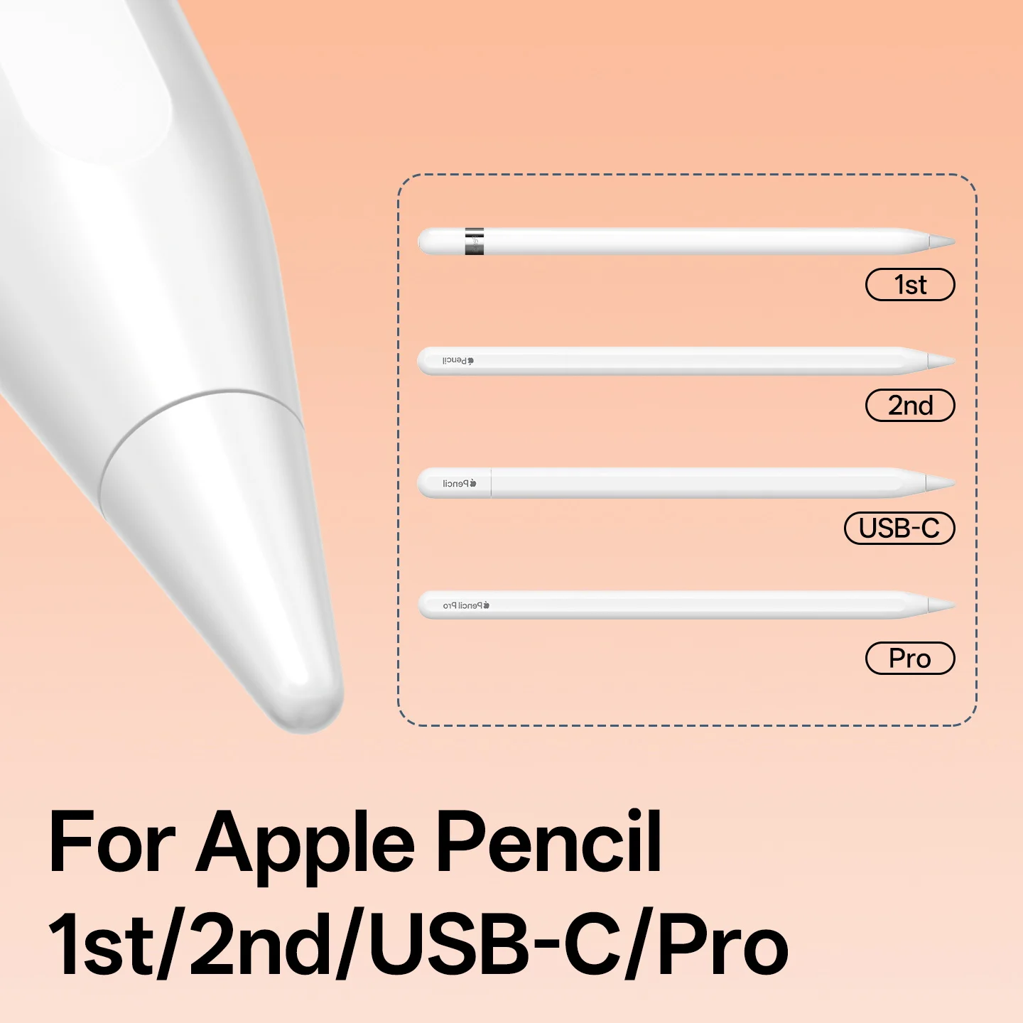 Replacement Metal Stylus Nibs Wear‑Resistant Tips Compatible with Apple Pencil